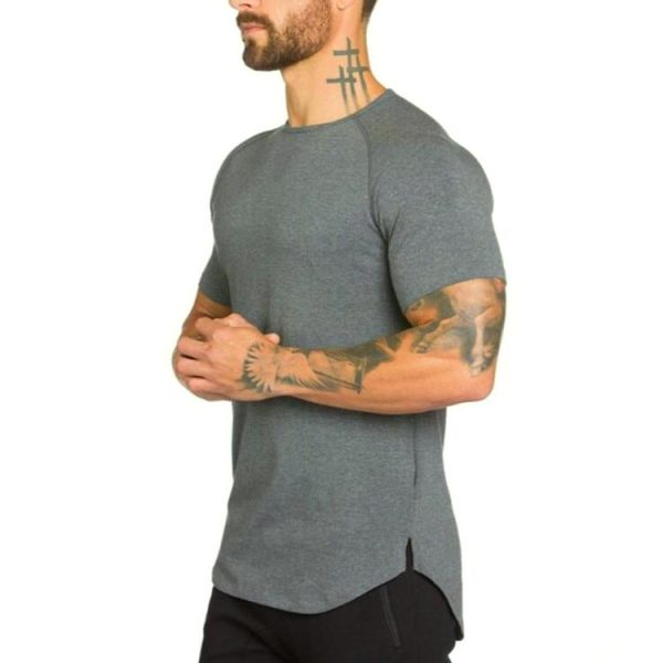 Cotton Short Sleeve Men’s Running & Bodybuilding T Shirt - Men's ...