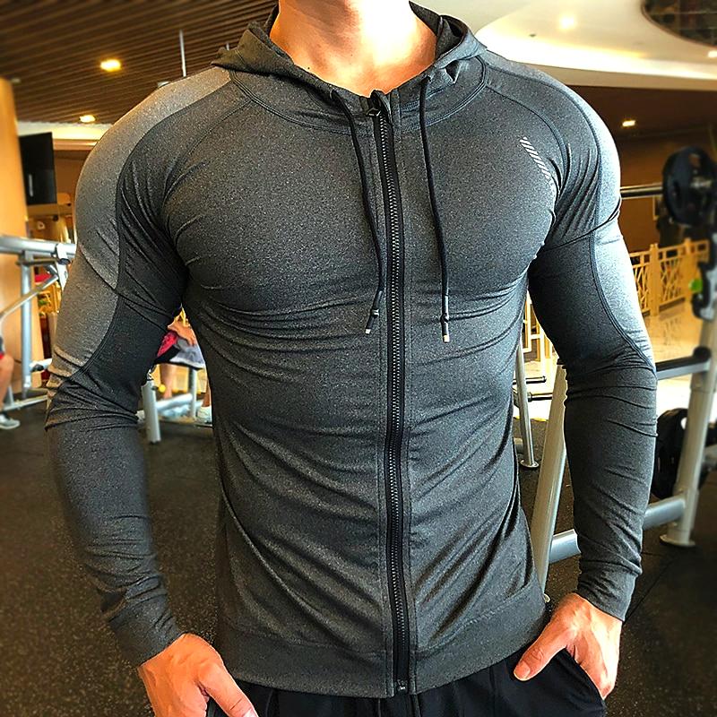 Compression Hooded Men's Fitness & Bodybuilding Jacket Men's Fitness