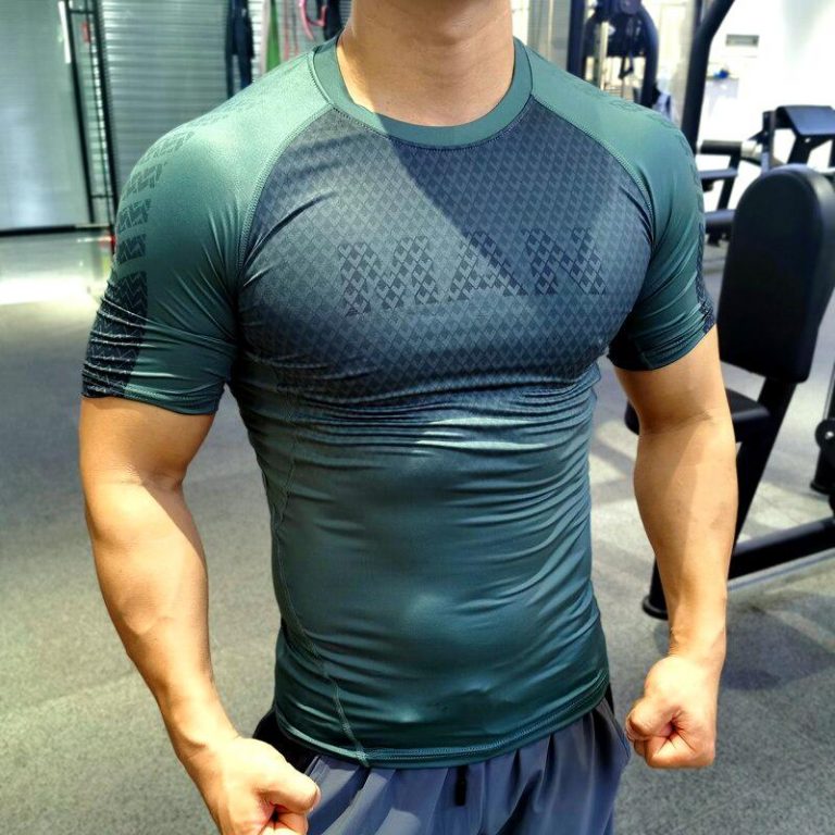 Compression Quick Dry Men's Printed Gym Workout T Shirt - Men's Fitness ...
