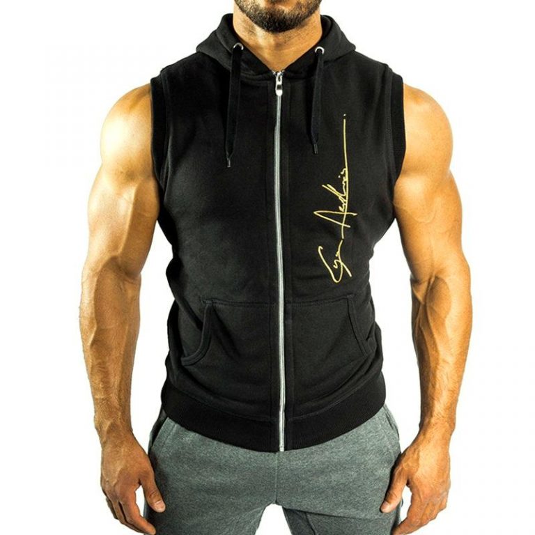 Casual Printed Men's Sports Fitness Hooded Vest - Men's Fitness Apparel ...