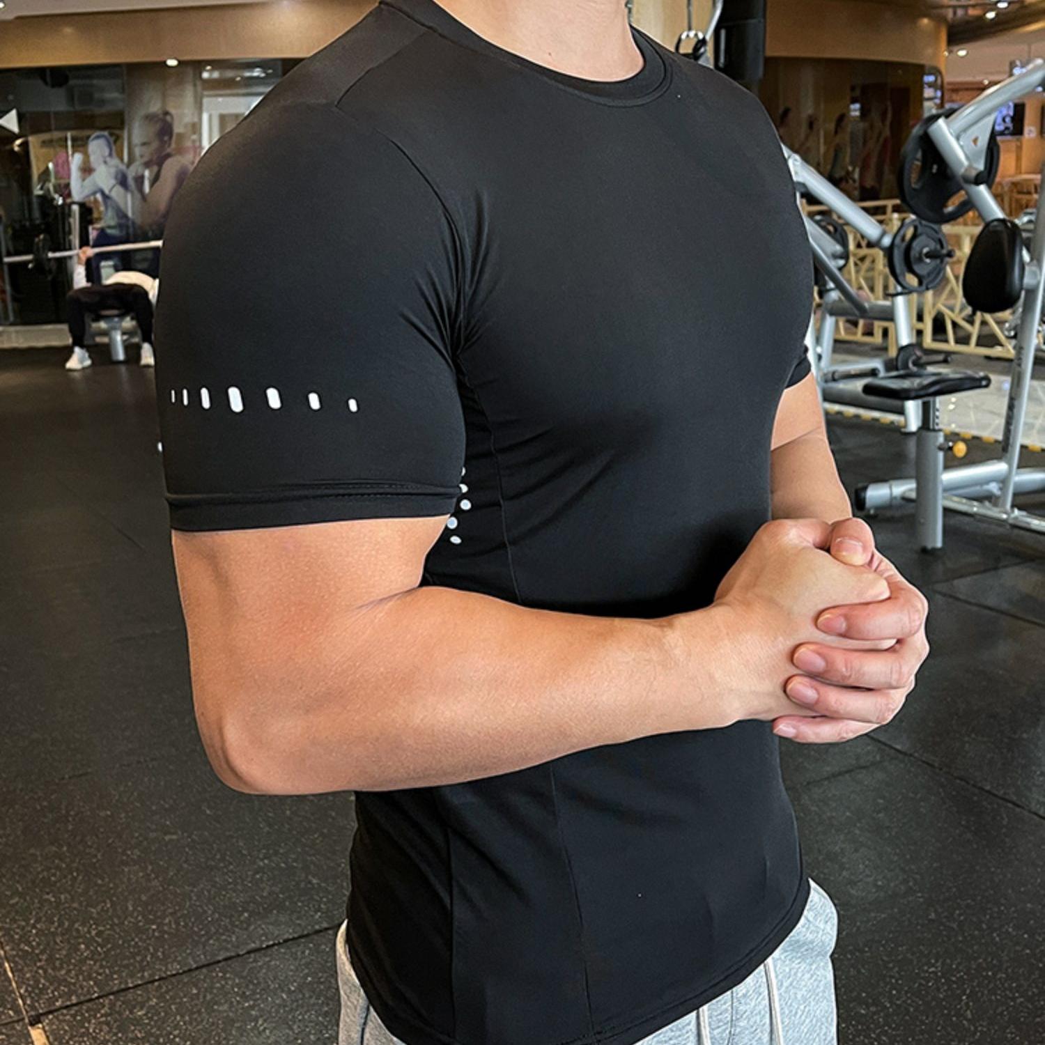 Compression Breathable Men's Gym T Shirt - Men's Fitness Apparel, Men's  Sports & Fitness T Shirts, Vivinch