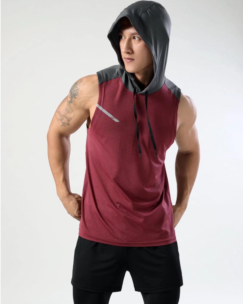 Casual Sleeveless Men's Hooded Sports & Fitness Vest - Men's Fitness ...